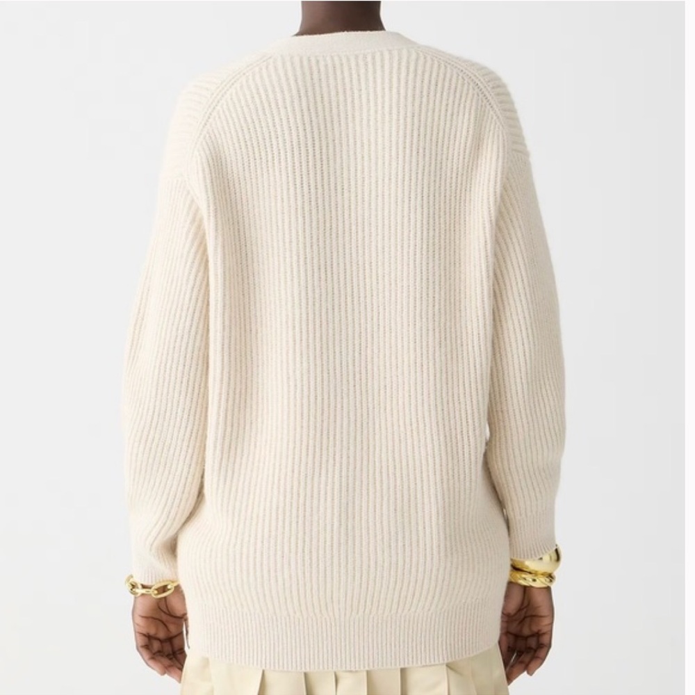 J. Crew Alpaca Oversized Boyfriend Cardigan Knit Sweater - Picture 2 of 6